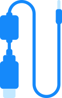 Imagen de icono de un cable azul